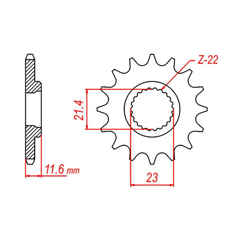 MTX 583 Steel Front Sprocket #520 (15T) (10-4GY-15)