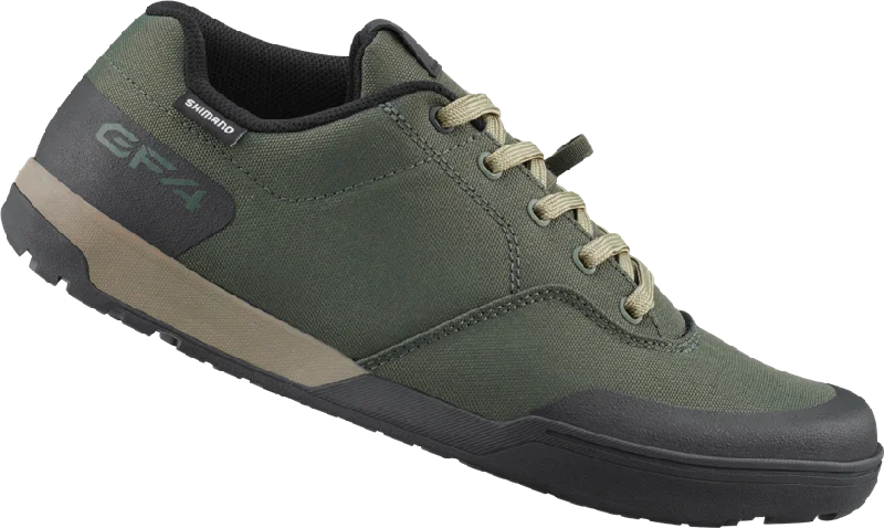 cycling clothing with side pockets-Shimano GF4 Flat Pedal MTB Shoe - Olive