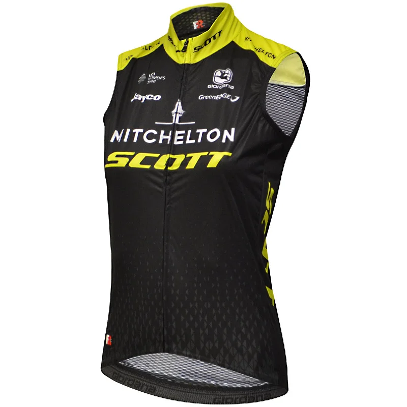 cycling clothing for hot weather-Gilet Donna Giordana FR-C Pro Mitchelton Scott Wind 2018