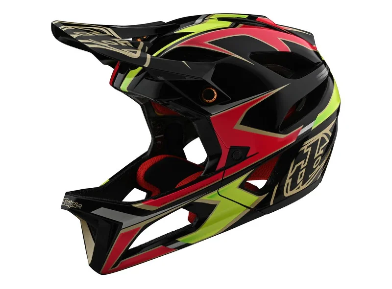 Bicycle helmet beach riding-Troy Lee Designs Stage Full Face Helmet - Ropo - Pink-Yellow - 2020