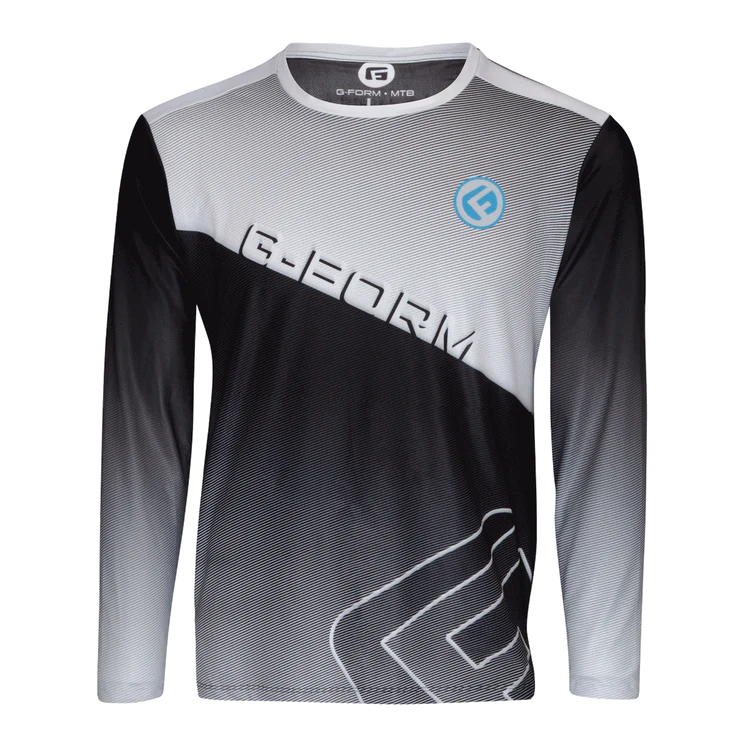 cycling clothing with waterproof layer-G-Form Podium Long Sleeve MTB Jersey - Black