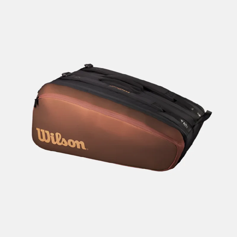 Wilson Pro Staff V14 Super Tour 15 Pack Tennis Kit Bag -Bronze