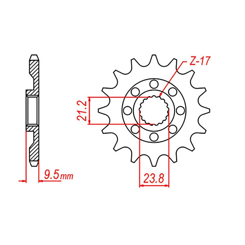 MTX 1441 Steel Front Sprocket #520 (15T) (10-441-15)