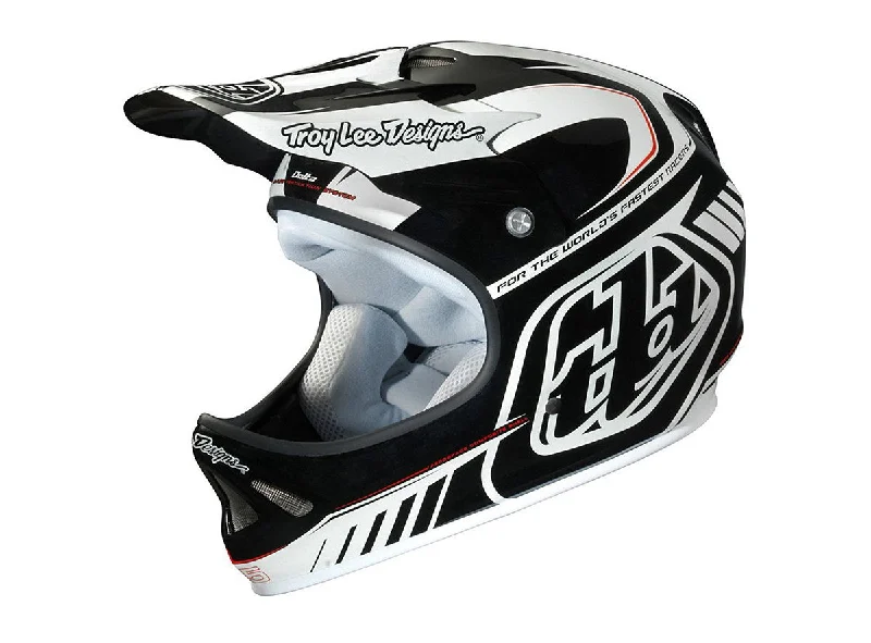 Bicycle helmet eye protection-Troy Lee Designs D2 Delta Full Face Helmet - White-Black