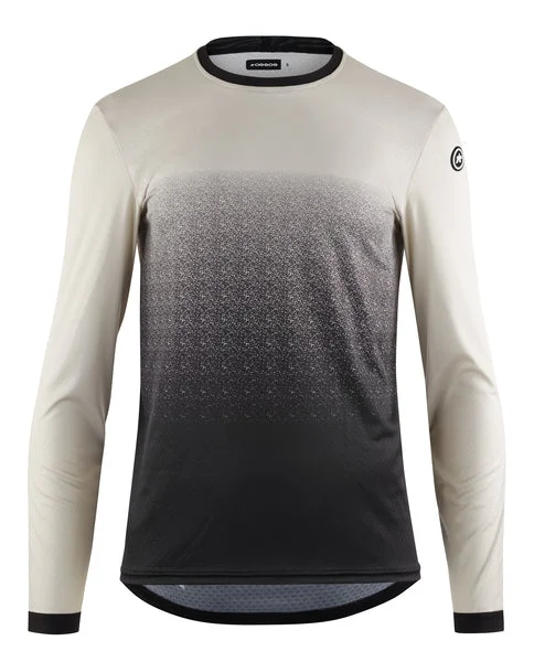 cycling clothing for low maintenance-Assos Trail T3 Long Sleeve MTB Jersey - Zodzilla - Moon Sand