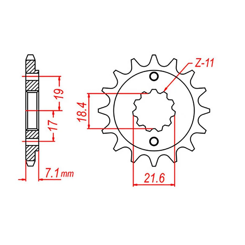 MTX 1321 Steel Front Sprocket #520 (12T) (10-KCZ-12)