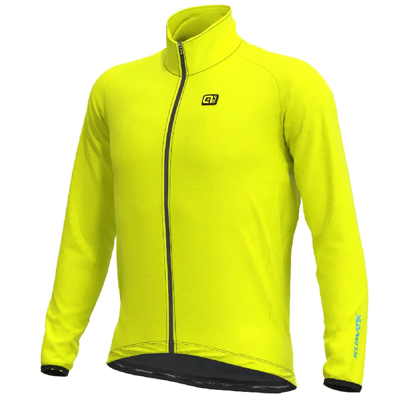 cycling clothing for big descents-Mantellina Ale Klimatik Guscio Racing - Giallo fluo