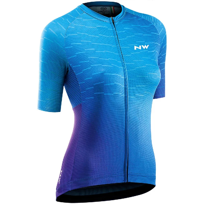 cycling clothing with reflective trim-Maglia donna Northwave Blade - Blu