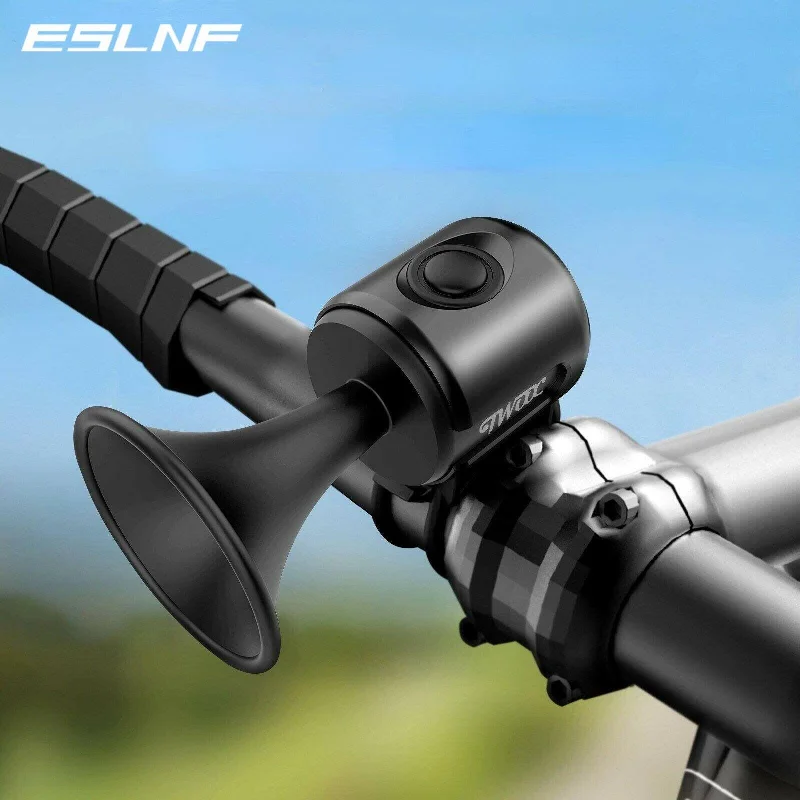 ESLNF Bike Bell Electronic Loud Horn ABS 120db Safety Electric Bell IPX4 Speaker Alarm Ring Bicycle Handlebar Warning Bell