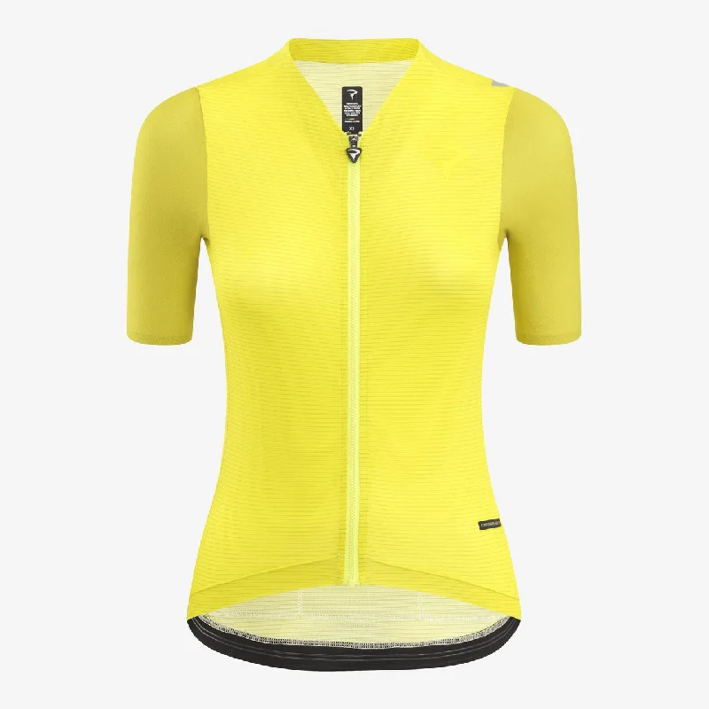 cycling clothing with thermal lining-Maglia donna Pinarello F9 - Giallo