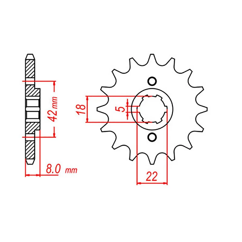 MTX 431 Steel Front Sprocket #520 (12T) (10-30X-12)