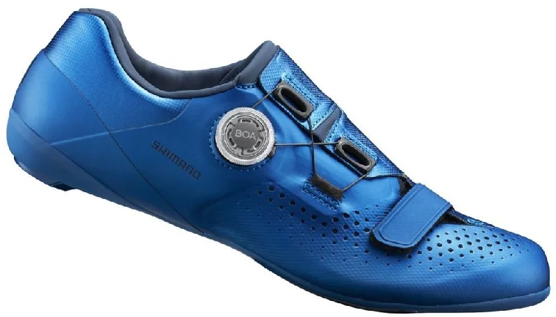 cycling clothing for epic tours-Shimano RC5 Road Shoe - Blue