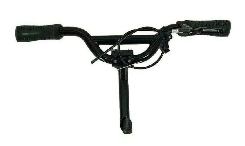 adjustable mountain bike grips-Complete 500mm Junior BMX Handlebars With Stem, Grips, Bell, Brake Lever & Cable