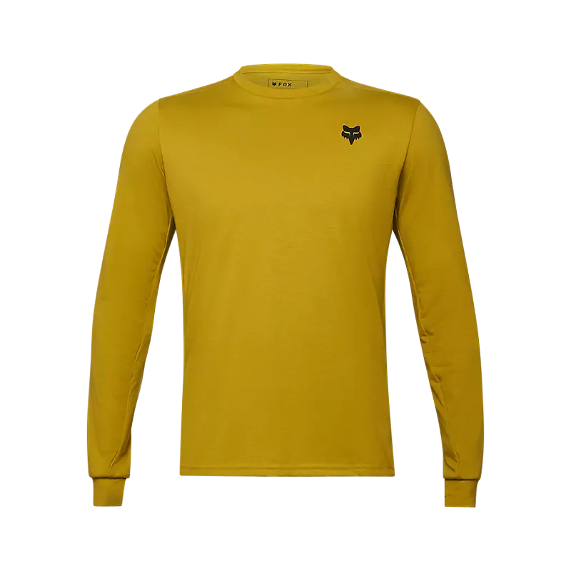 cycling clothing with durable fabric-Fox Racing Ranger Dri Release Mid Long Sleeve MTB Jersey - Mustard