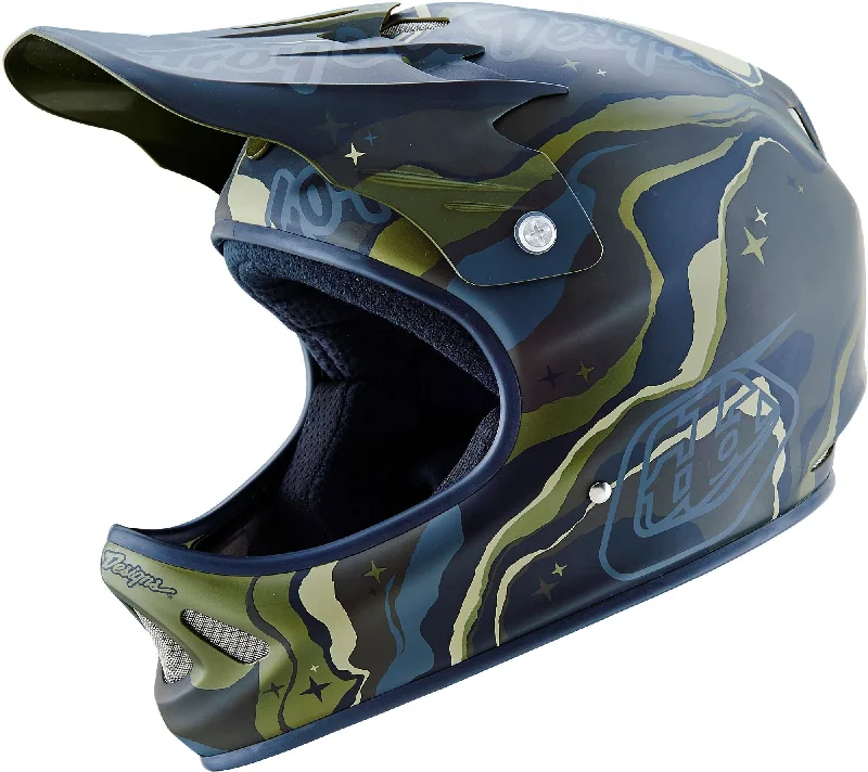 Bicycle helmet subtle colors-Troy Lee Designs D2 Full Face Helmet - Galaxy Green