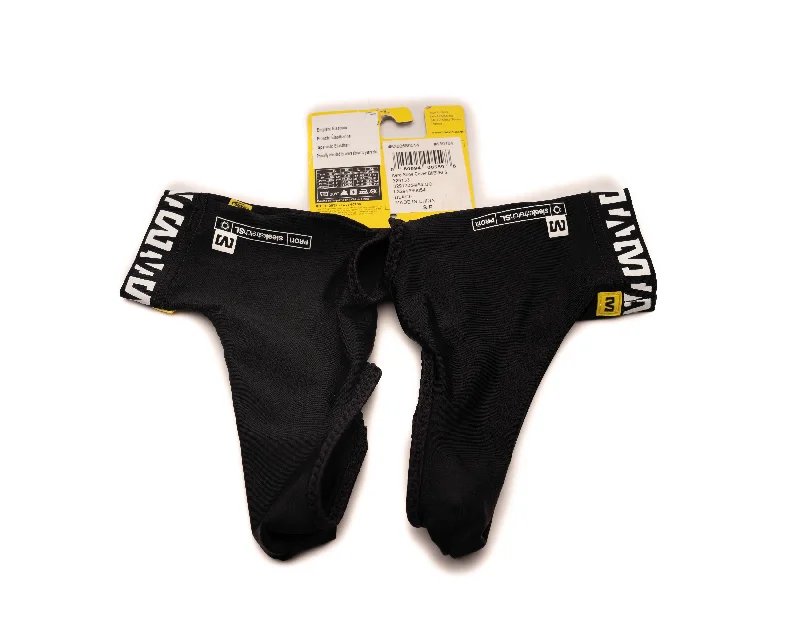 cycling clothing with reflective logos-Mavic Aero Shoe Cover BK/BK/BK S