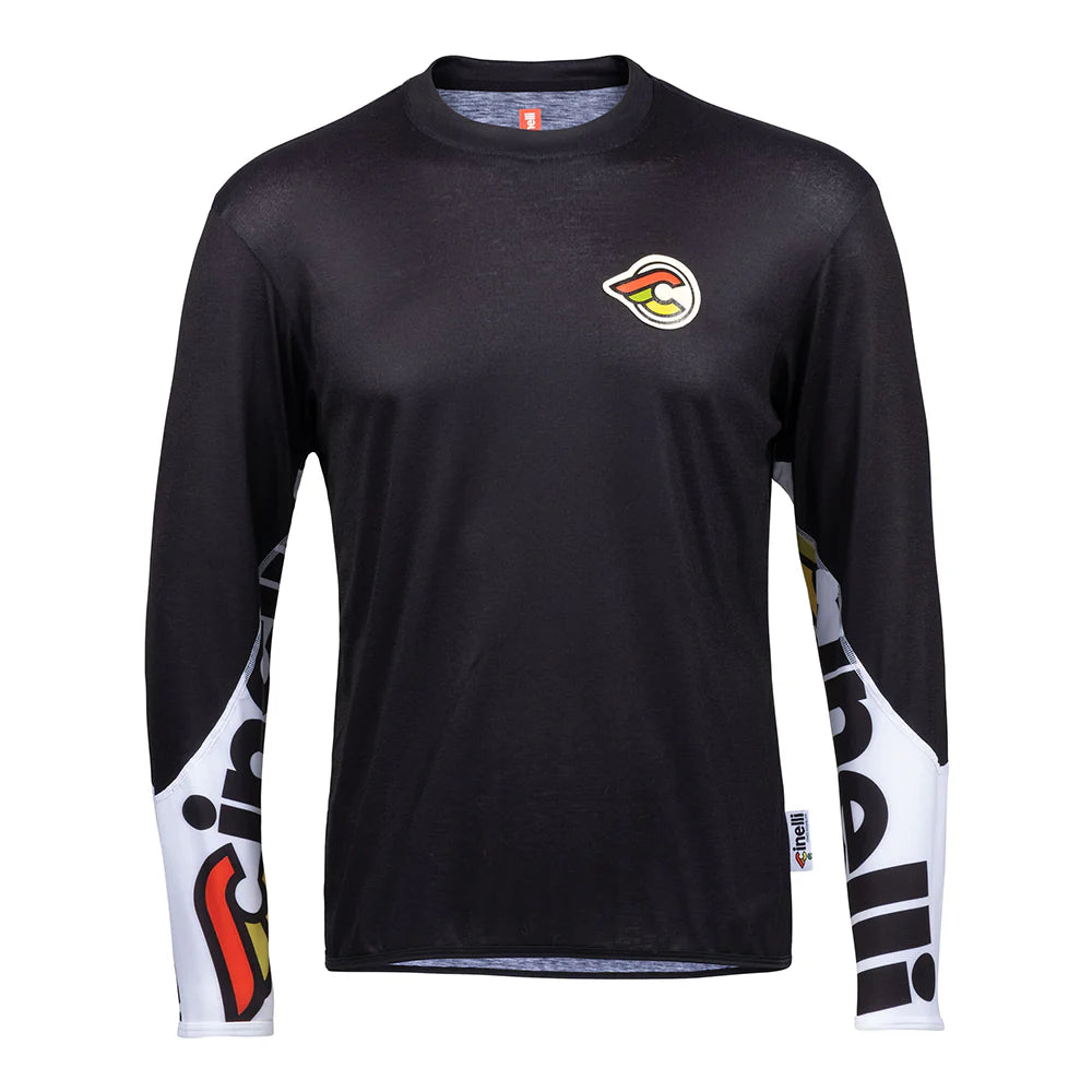 cycling clothing for budget shoppers-T-Shirt maniche lunghe Cinelli Gravel - Nero