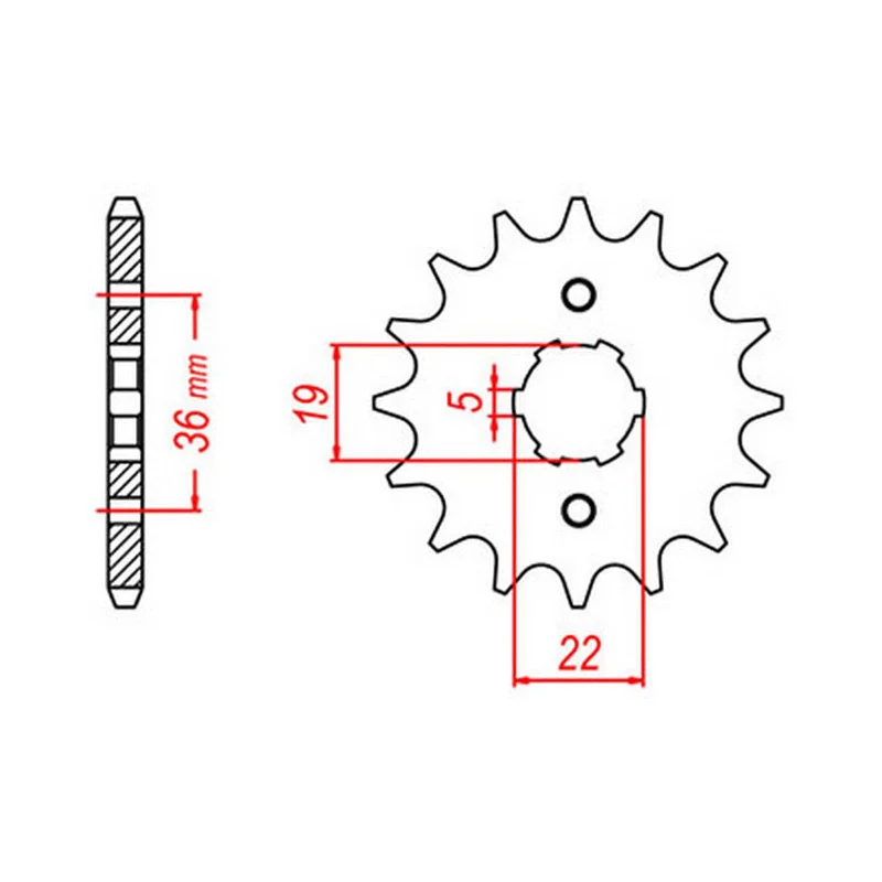 MTX 1352 Steel Front Sprocket #520 (13T) (10-TRX-13)