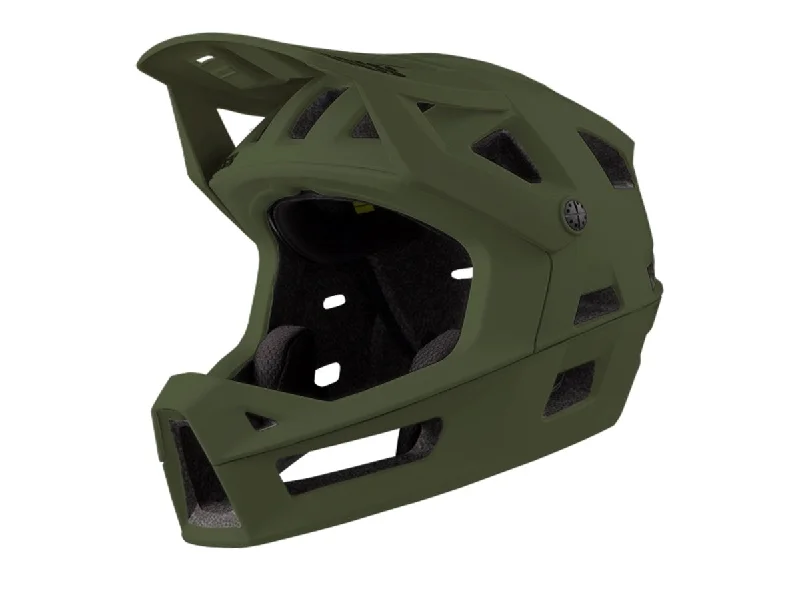 Bicycle helmet decals-iXS Trigger MIPS Full Face Helmet - Olive