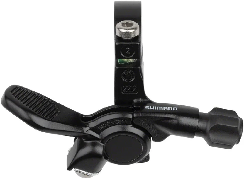 BMX bike handlebar height-Shimano SL-MT500-L Dropper Seatpost Remote - Left Band Clamp Mount Black