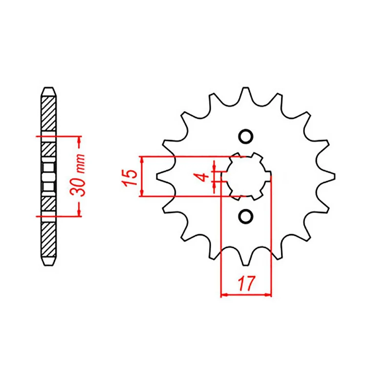 MTX 274 Steel Front Sprocket #428 (13T) (10-436-13)