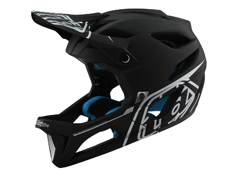 Bicycle helmet park trails-Troy Lee Designs Stage Full Face Helmet - Stealth - Black-Silver - 2020