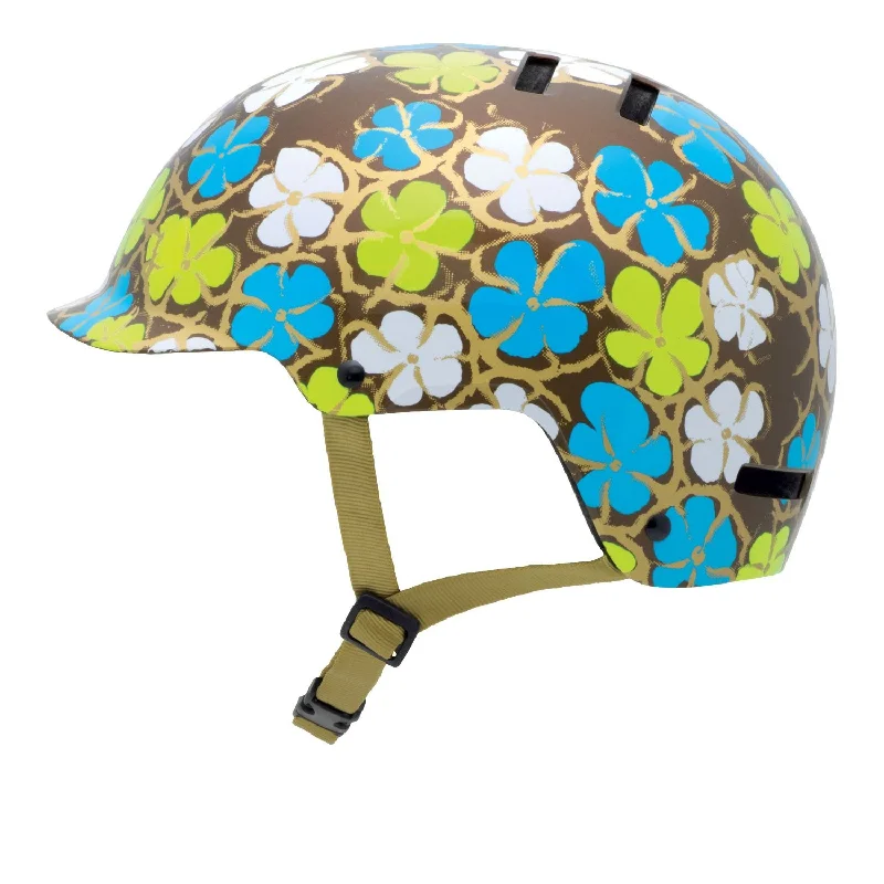 Bicycle helmet with back light-Giro Surface Urban Helmet - Brown Flowers