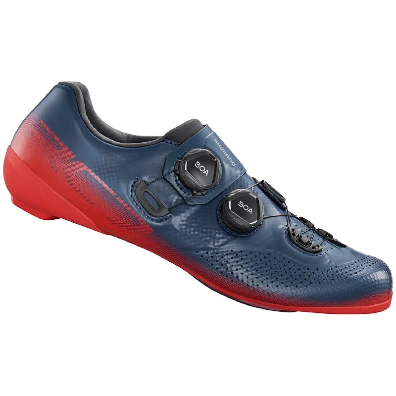 cycling clothing with extra support-Scarpe Shimano RC702 - Blu rosso