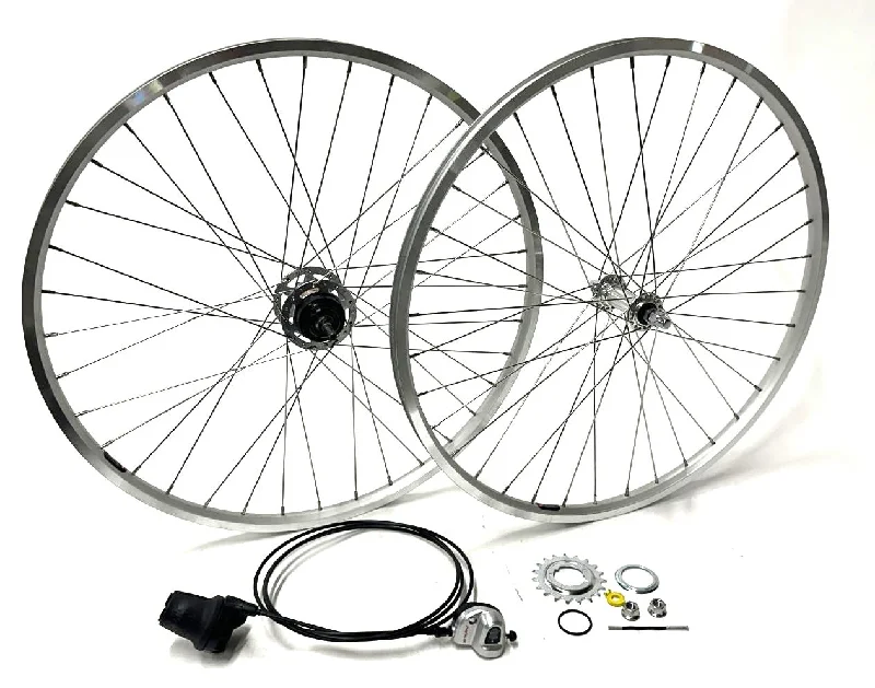 Bicycle spoke reflector-Shimano Nexus Inter3 3 Speed Hub SG-3R40 36h 26" Alloy 120mm Wheelset + Shifter