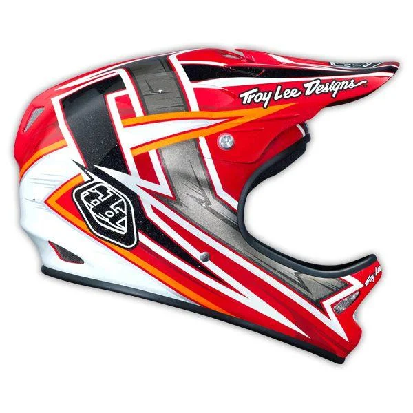 Bicycle helmet bronze finish-Troy Lee Designs D2 Full Face Helmet - Proven Red