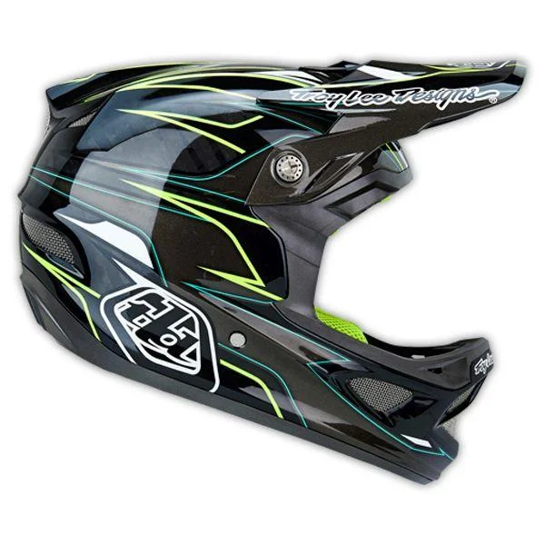 Bicycle helmet with backpack-Troy Lee Designs D3 Carbon Full Face Helmet - Evo Gray