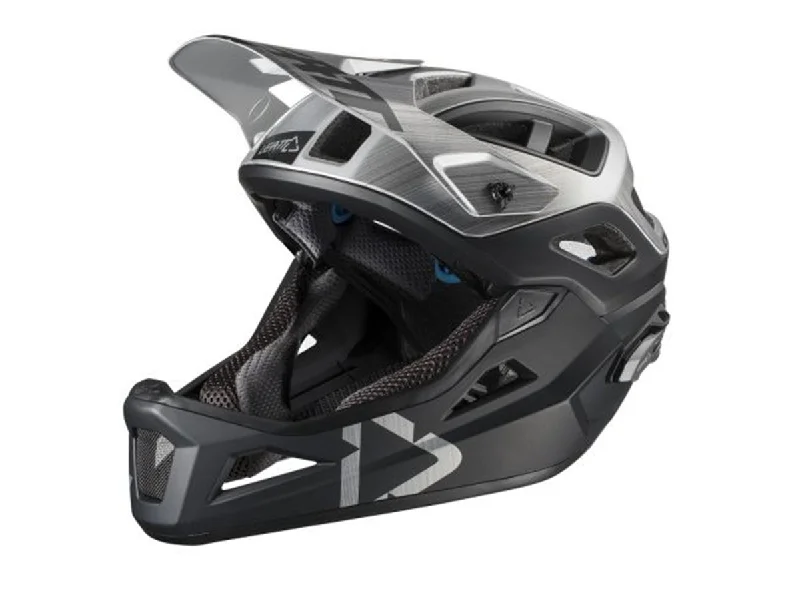 Bicycle helmet for seniors-Leatt DBX 3.0 Enduro Full Face Helmet - Brushed