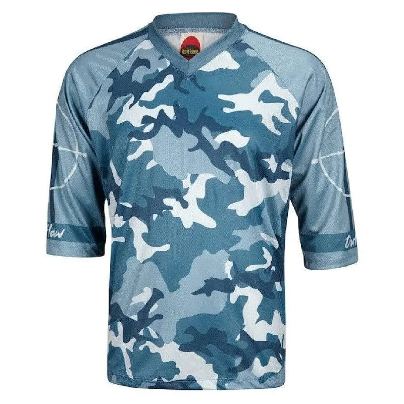 cycling clothing for swift riders-Men's Outlaw Mountain Bike Jersey - Blue Camo