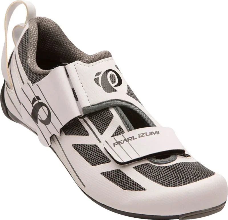 cycling clothing with sun blocking-Pearl Izumi Tri Fly Select V6 Tri Shoe - Womens - White-Shadow Gray