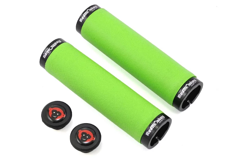 anti-slip bicycle grips-RedMonkey Klampz Lock On Grips Grn/Blk