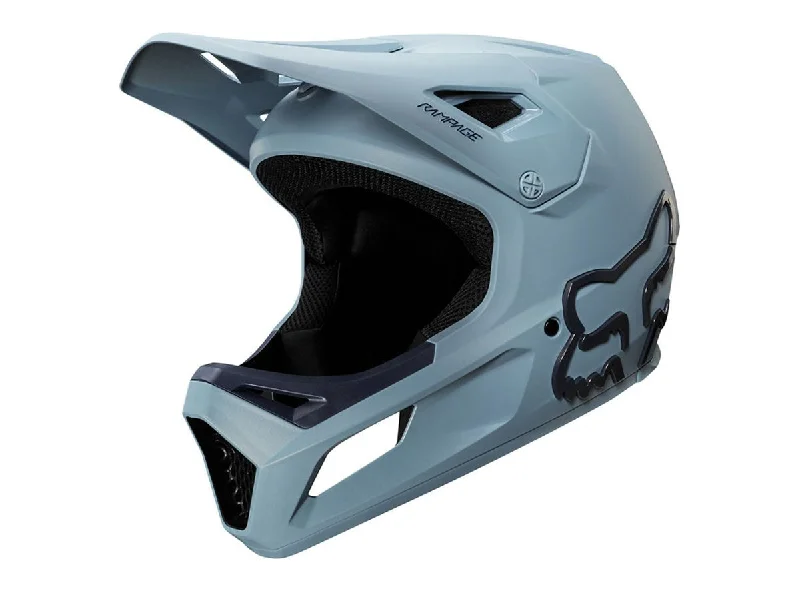 Bicycle helmet vs motorcycle helmet-Fox Racing Rampage Full Face Helmet - Youth - Light Blue-Navy - 2020