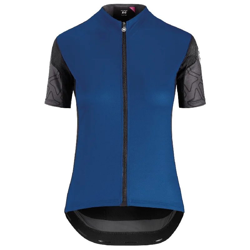 cycling clothing with breathable mesh-Maglia donna Assos XC - Blu