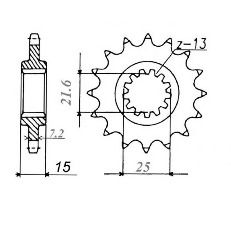 MTX 1515 Steel Front Sprocket #525 (15T) (10-228-15)