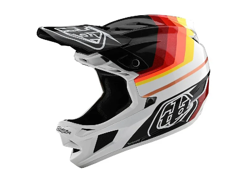 Bicycle helmet men’s-Troy Lee Designs D4 Carbon Full Face Helmet - Mirage - Black-Red - 2020