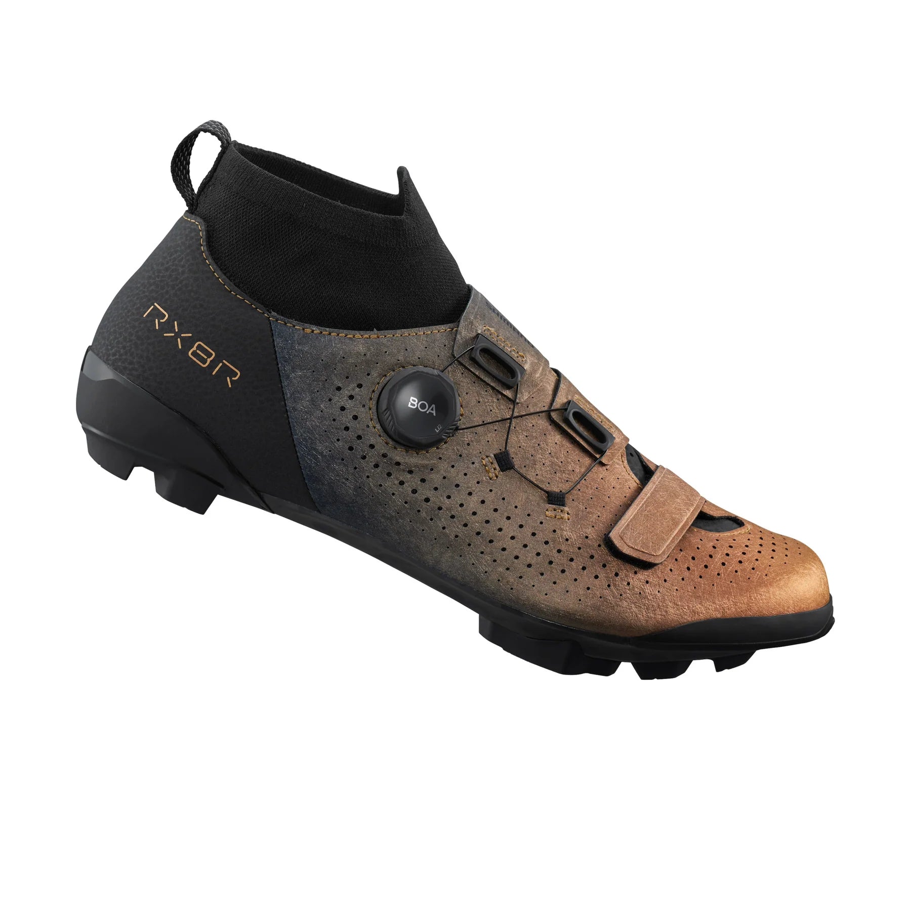 cycling clothing with adjustable straps-Shimano RX801R SPD Gravel Shoe - Metallic Orange