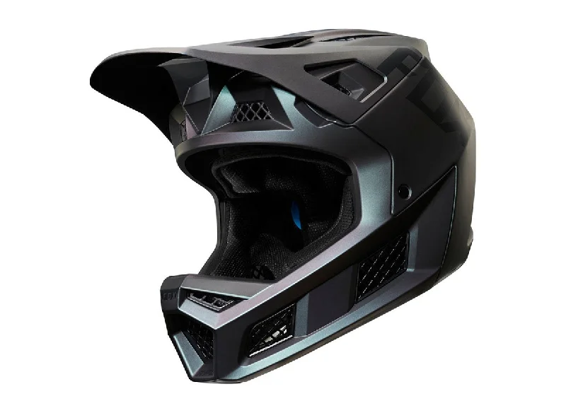 Bicycle helmet relaxed fit-Fox Racing Rampage Pro Carbon Full Face Helmet - Weld - Black Iridium - 2019