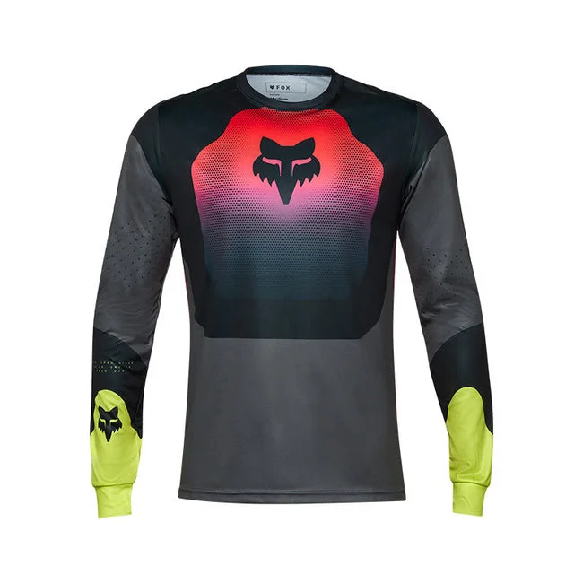 cycling clothing for speed biking-Fox Racing Ranger Long Sleeve MTB Jersey - Revise - Black-Pink