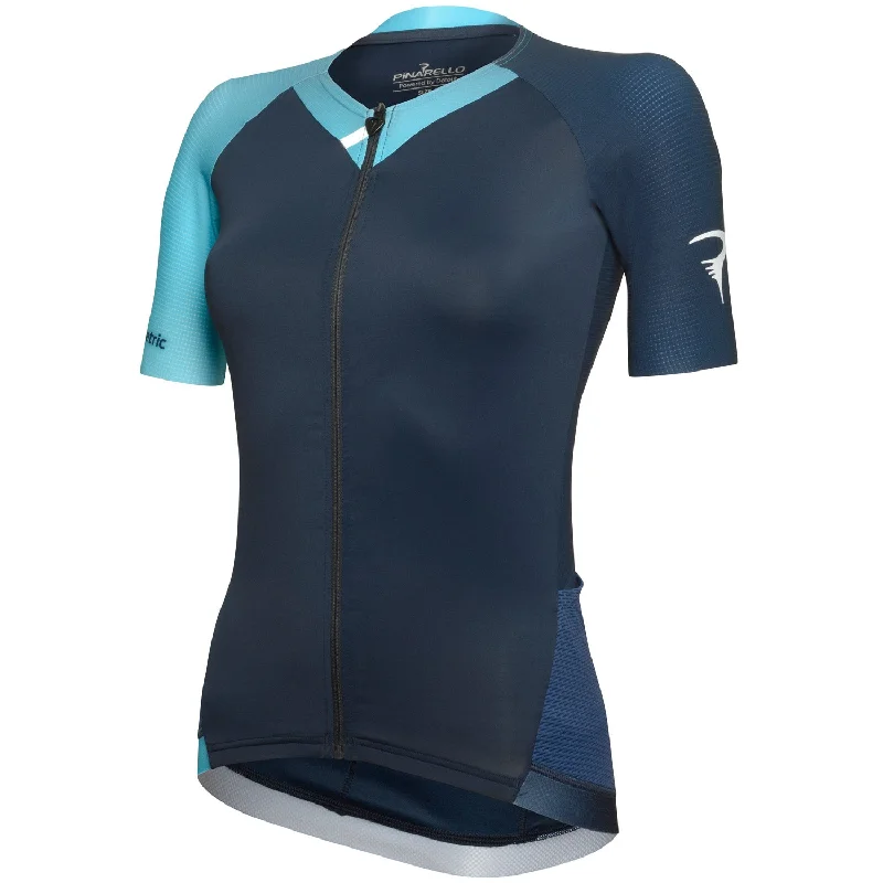 cycling clothing with winter insulation-Maglia Donna Pinarello Star - Blu