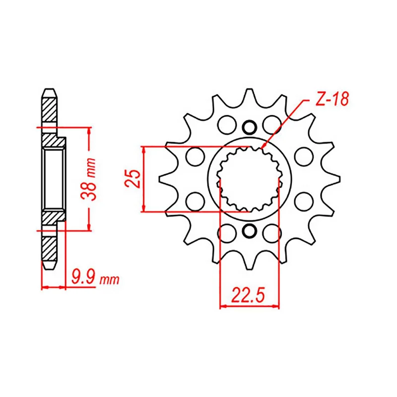 MTX 403 Steel Front Sprocket #520 (15T) (10-BM3-15)