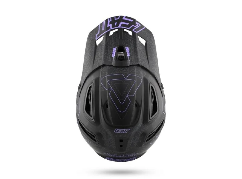 Bicycle helmet uphill-Leatt DBX 5.0 V10 Full Face Helmet - Black-Purple