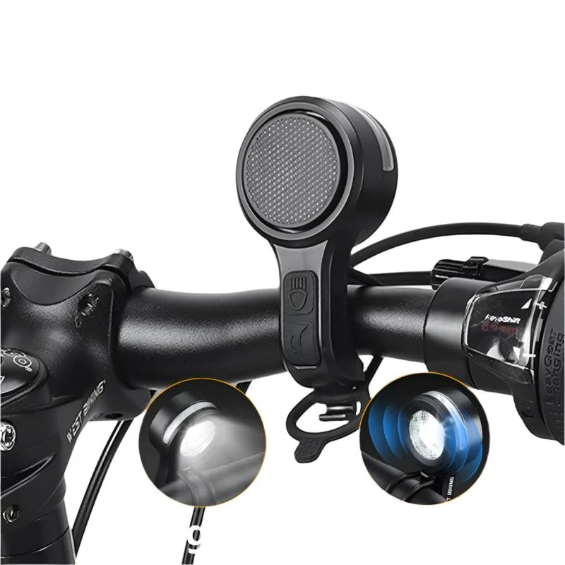 120 dB Bike Bell 2 Lamp Cycling Light 400mAh Electric Horn Waterproof USB Charging Loud Alarm Security Bicycle Bell