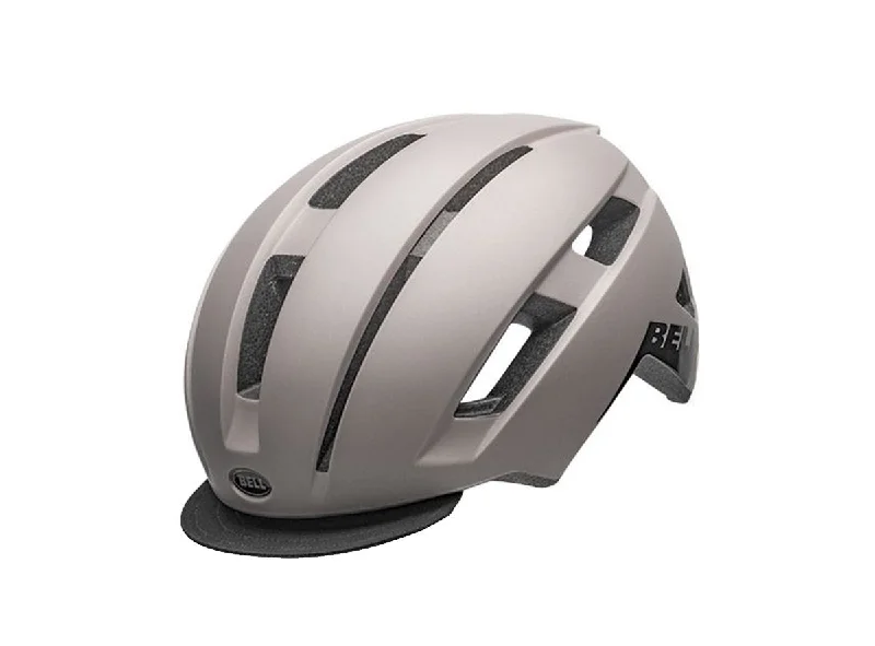 Bicycle helmet color options-Bell Daily MIPS LED Commuter Helmet - Matt Cement