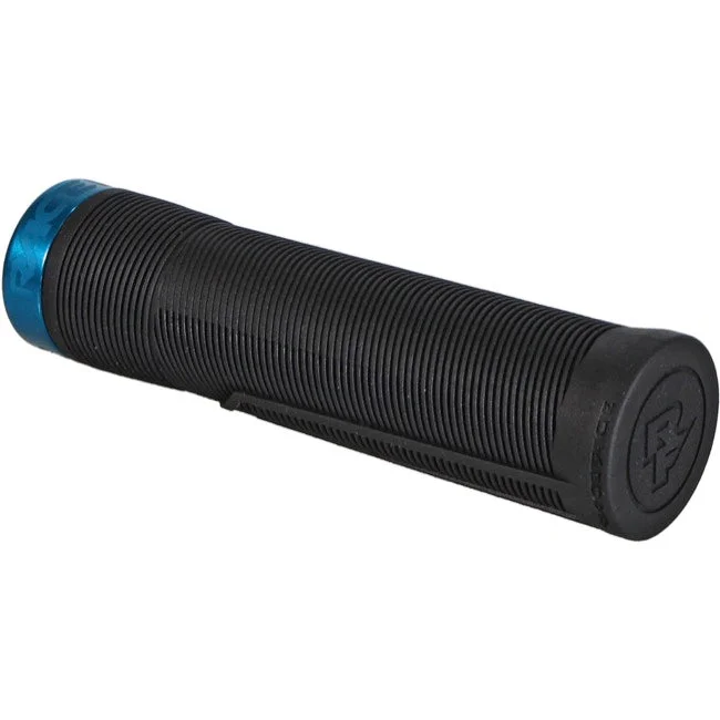 twist-resistant road bike grips-Race Face Chester Lock-On Grips - 31mm - Turquoise