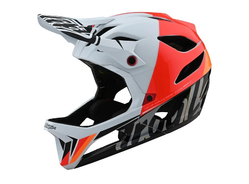 Bicycle helmet subscription-Troy Lee Designs Stage MIPS Full Face Helmet - Nova - White - 2021