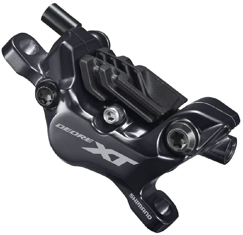 Road bike saddle bag-Shimano XT BR-M8120 Disc Brake Caliper - 4-Piston Post-Mount  Metal Pads Fins BLK